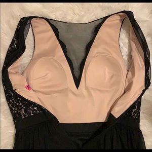 Morgan and Co. sheer knee length dress